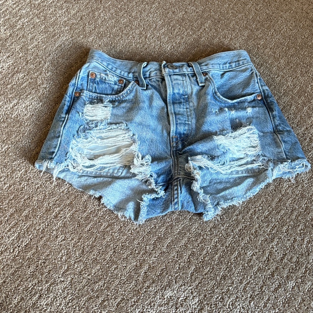 Distressed Denim Women Shorts